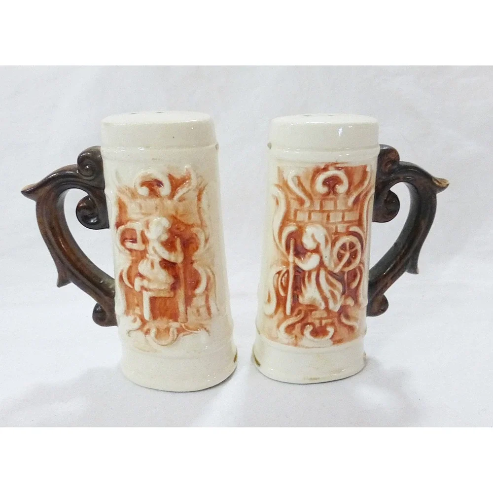 Vintage salt and pepper shakers stain look japan kitchen decor ware cottagecore